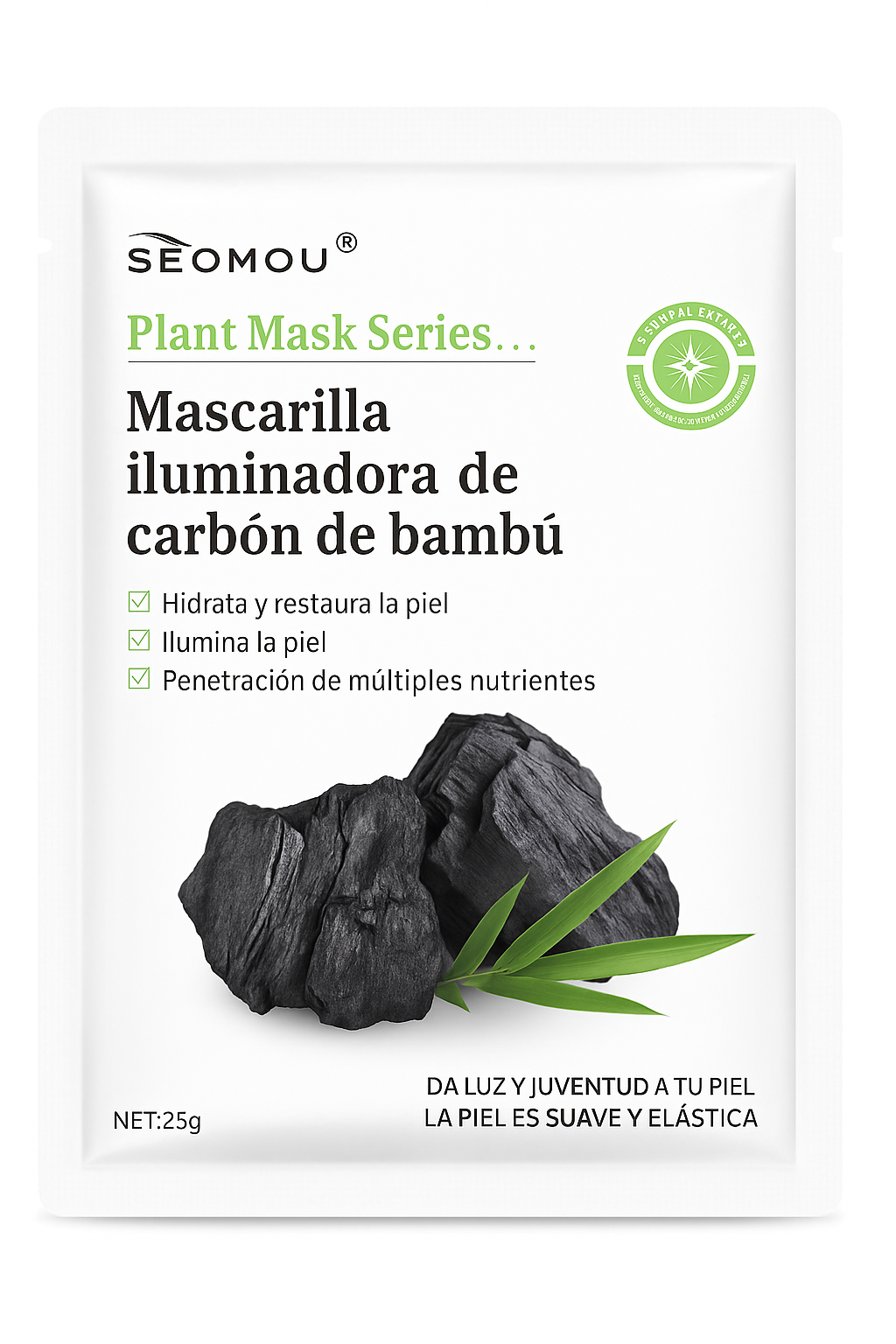 BambúPuro Detox™ – Mascarilla de carbón de bambú