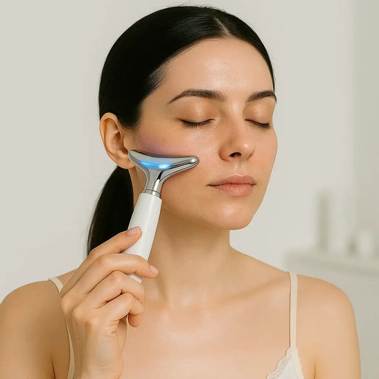 Ritual LED-Dragón™, dispositivo de terapia de luz azul con crema Sangre de Dragón para tratamiento antiedad y rejuvenecimiento facial