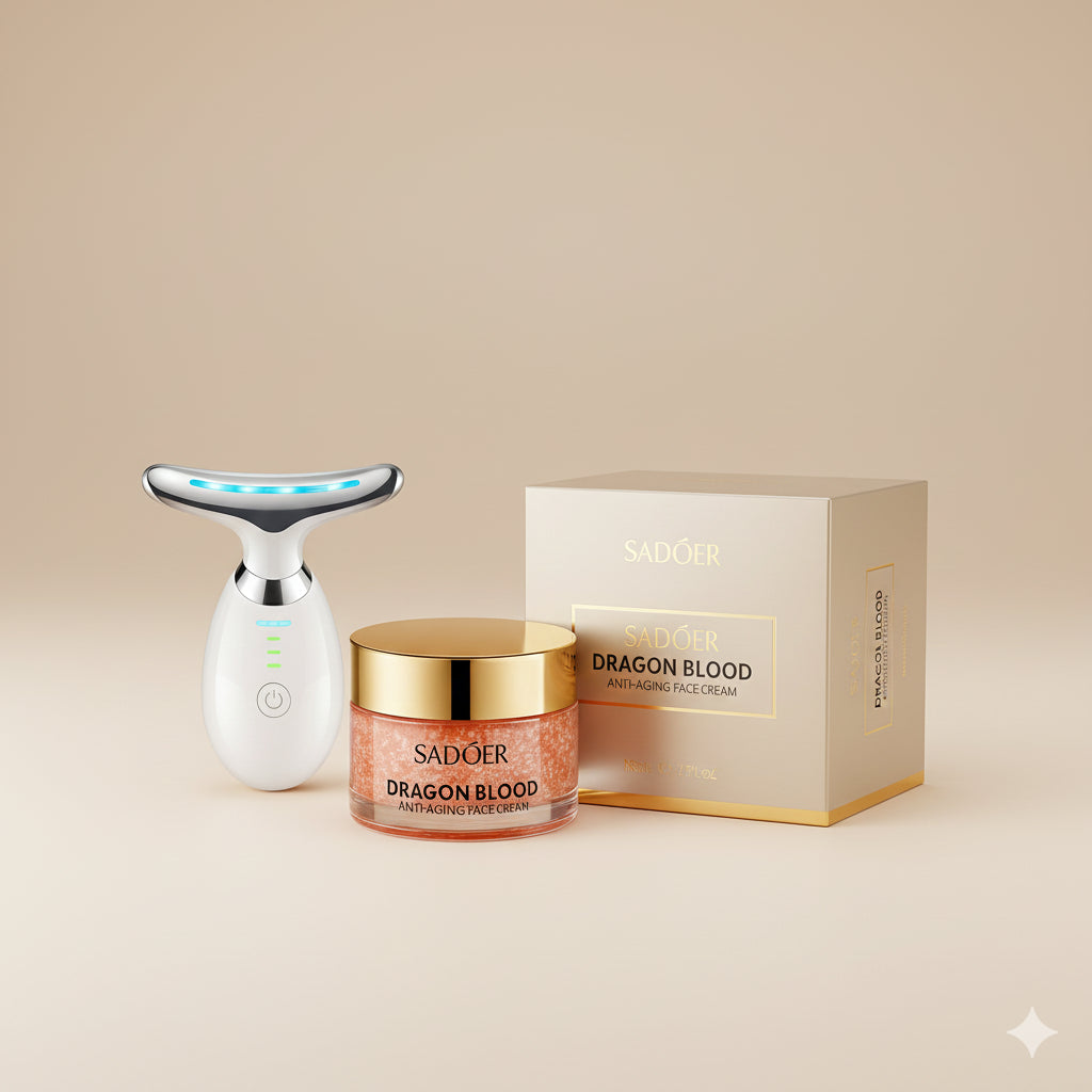 Ritual LED-Dragón™ – Lifting facial en casa con luz azul y Sangre de Dragón