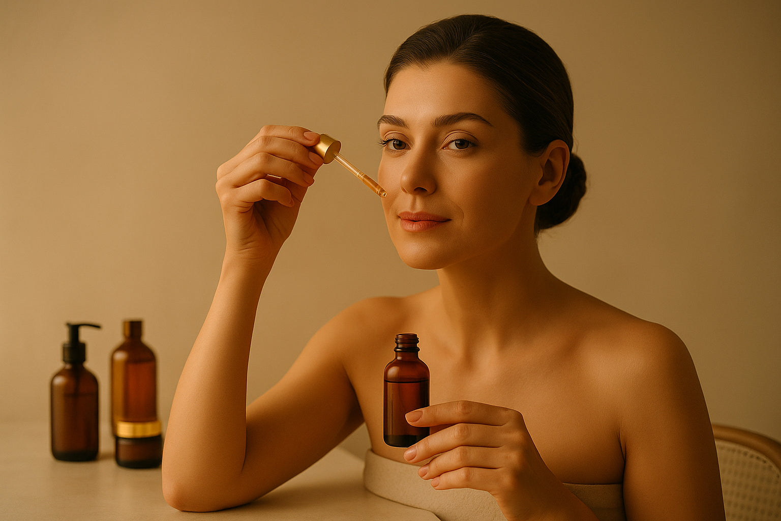 Tratamiento antiedad Mas Bella: crema y sérum con enfoque en firmeza y líneas finas