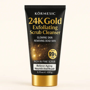 Limpiador facial exfoliante 24K que prepara la piel para absorber mejor los tratamientos antiedad